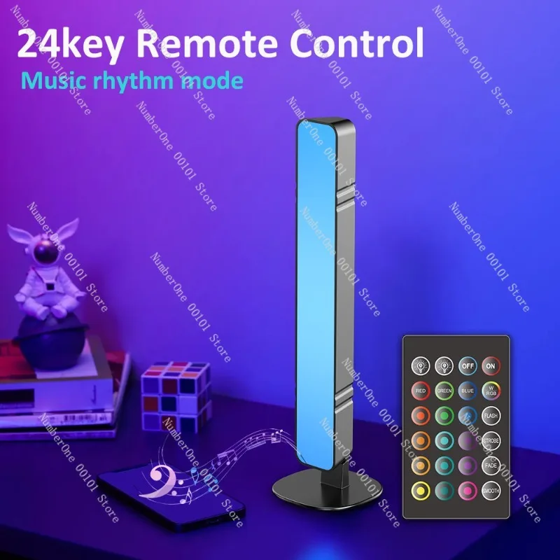 RGB Gaming Bedroom Atmosphere Lamp Desktop Sound Pickup Light Music Rhythm Ambient Light for PC Computer Desk LED Color Changing view 4
