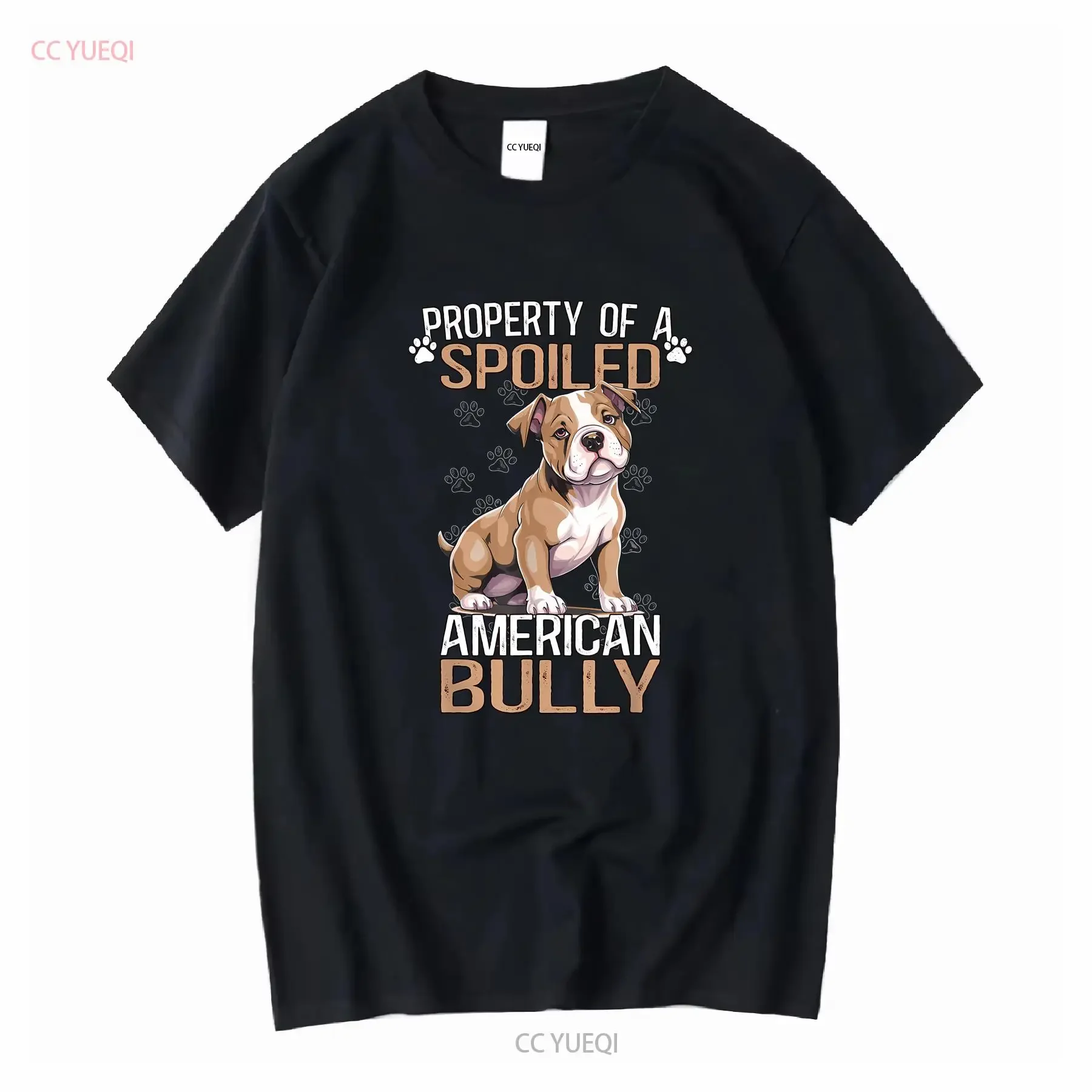 Bully XL Pitbull propietario propiedad de una camiseta americana gâchida vintage lavado transpirable suave ropa de diseñador cómoda
