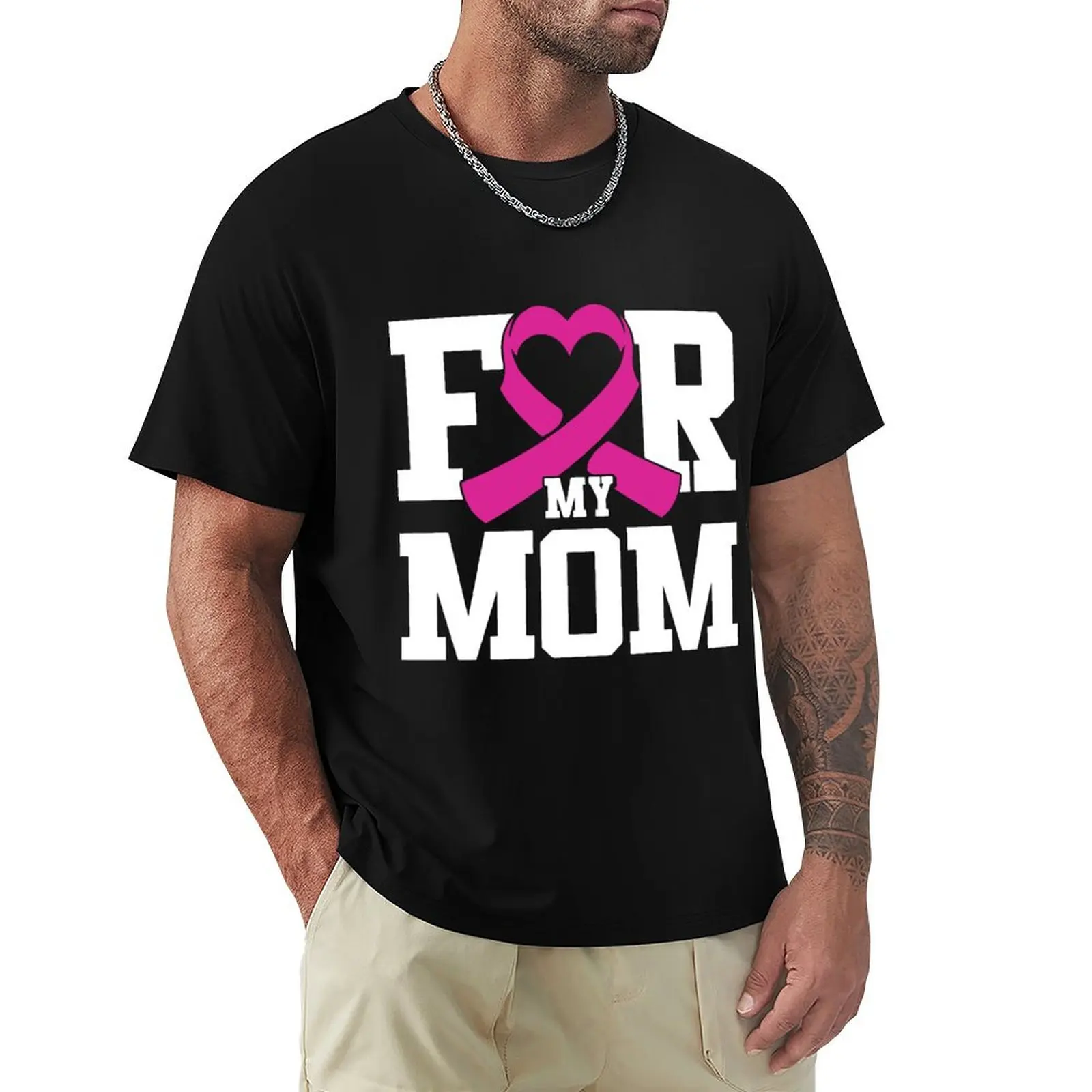 

Threadrock For My Mom Breast Cancer Awareness Cancer T-Shirt Independence Day Short Sleeve T-Shirt