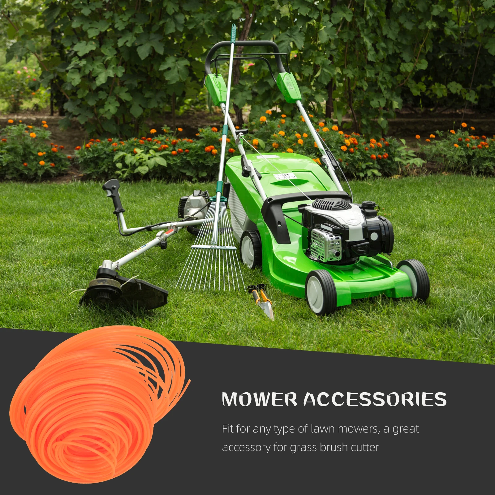 

Mowing Wire Accessories Professional Lawn Trimmer Line Replacement Rope Suitable Grass Yard Weeds Field Edges Fit Any Mower
