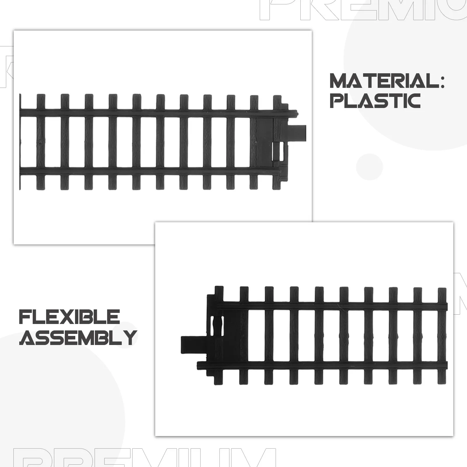 4Pcs Kids Train Track Accessories – Flexible Railway Building Sets for Creativity & Hand-Eye Coordination