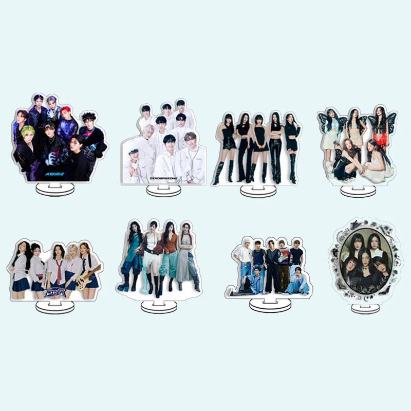 Kpop ATEEZ ZB1 (G)I-DLE Acryl Stand Figuur RIIZE Karina Irene Hot Idol Groep Standee Display Model Fans Desktop Decor Geschenken