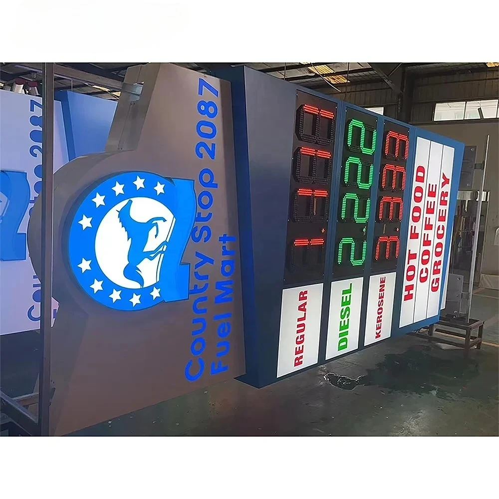 سعر المصنع في الهواء الطلق مقاوم للماء LED محطة بايلون تسجيل 8.888 علامة السعر LED