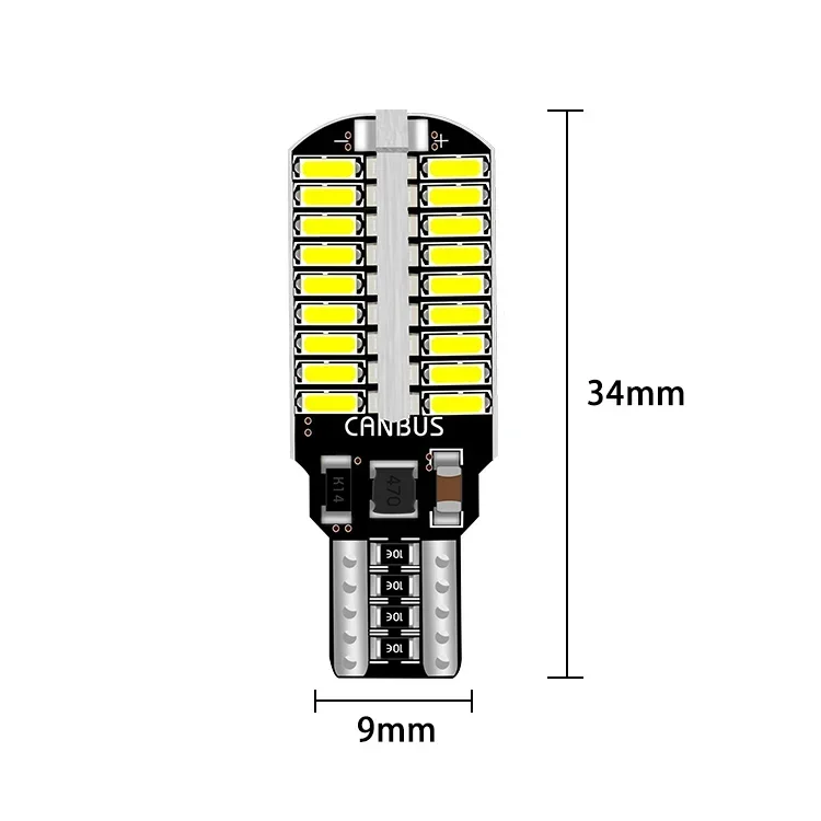 2pcs Canbus T15 W16W 921 912 T16 902 LED Bulbs 72pcs 4014SMD Super Bright 3000LM Car Reversing Light 6000K White 12V High Power