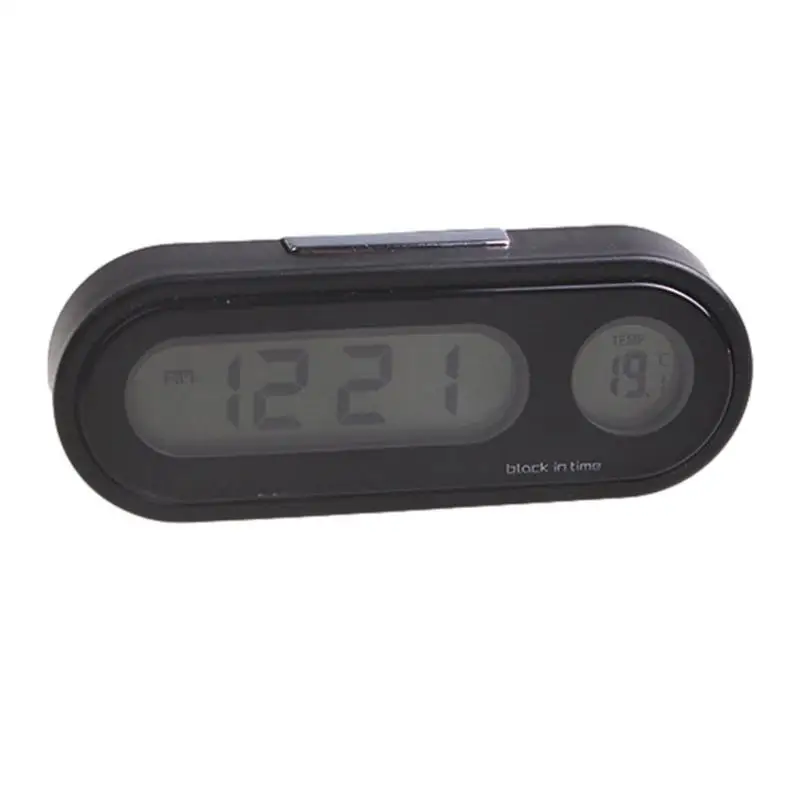 

Digital Clock For Car Digital Clock Luminous Temperature Gauge Electronic Gauge Adhesive Watch Time Meter With LED Display For