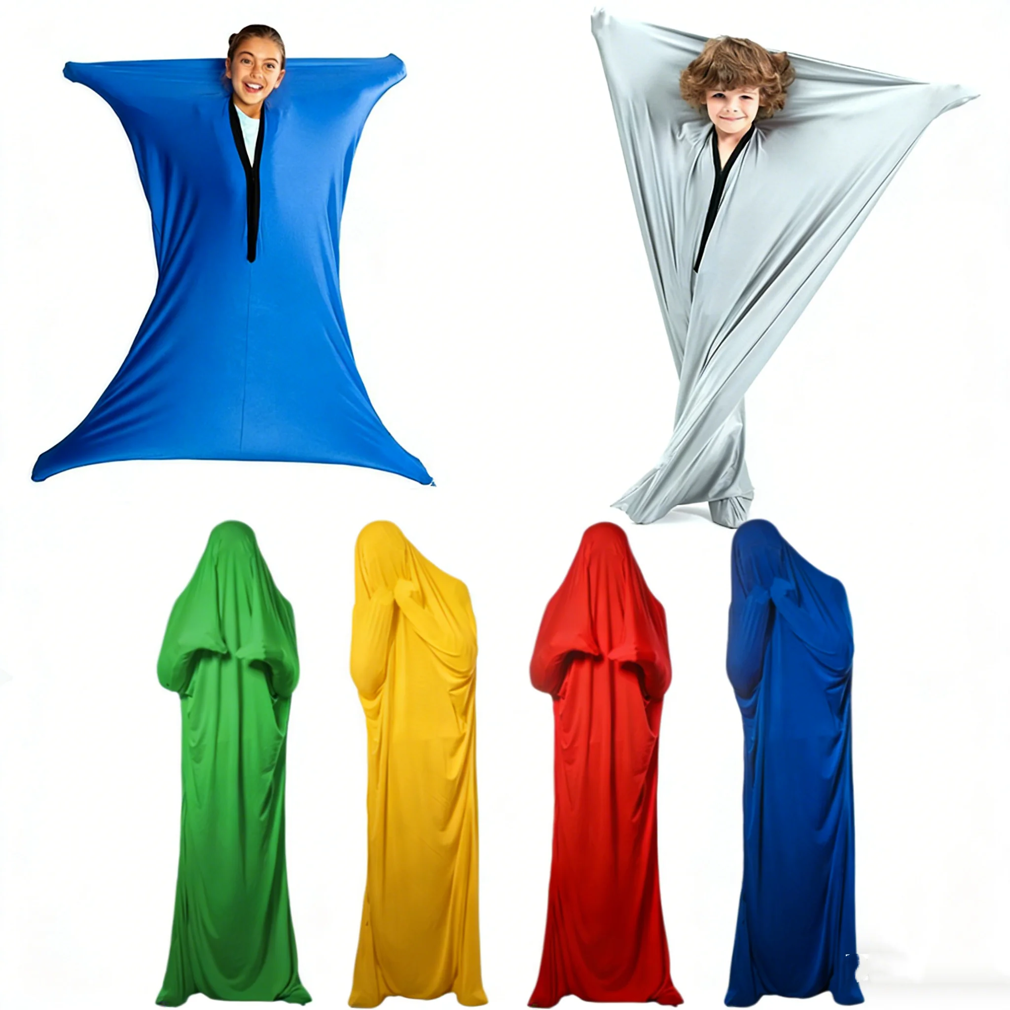 

Сенсорные носки для тела, эластичные, растягивающиеся, полностью бесшовные, для облегчения тревоги с аутизмом, для детей и взрослых, вечерние, интерактивная сенсорная забавная игрушка в подарок