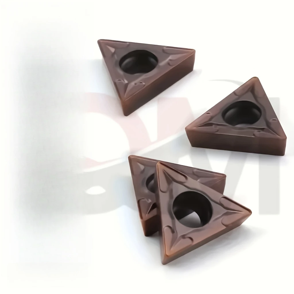 

10 шт. твердосплавные вставки TCMT110204 (5 фиолетовых + 5 золотых) - для стали/нержавеющей стали, реверсивные токарные инструменты с ЧПУ