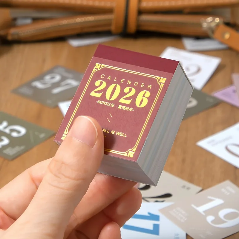 2026 Mini Calendar,Undated Daily Planner for Office School Home,Compact Desk Organizer Notebook,Gift for Students Professionals