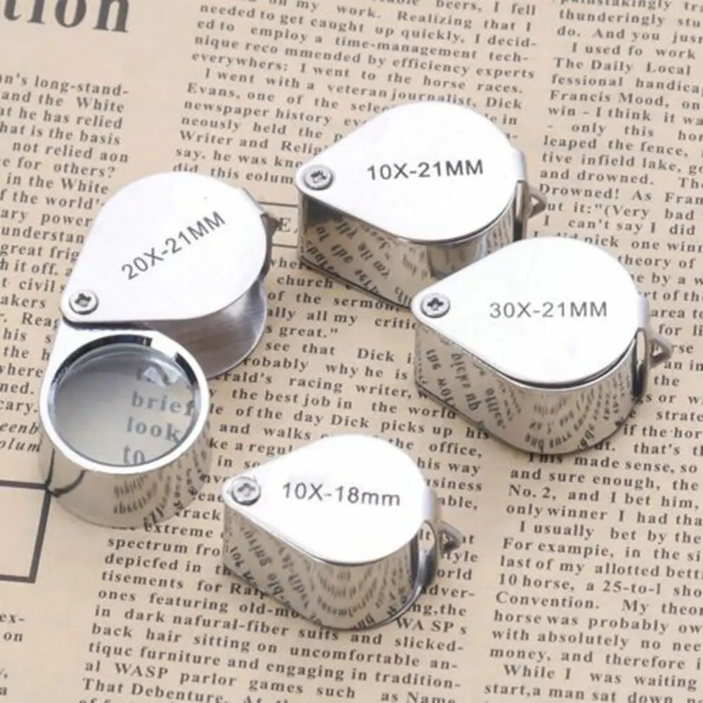 

30x 21mm Pocket Jewelry Loupe Jewelers Diamond Eye Magnifying Glass Magnifier Metal Tools For Coins Gems Stamps Watches