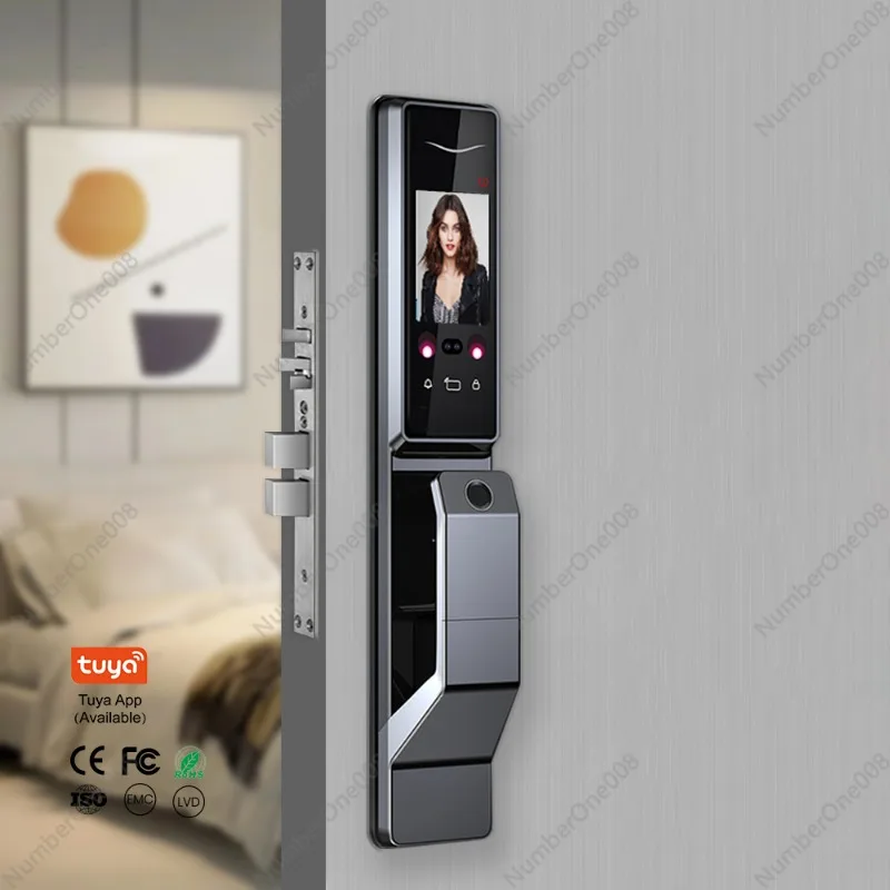 

Wireless Digital Door Lock with Camera RFID IC Card Smartphone App Unlocks Biometric Fingerprint