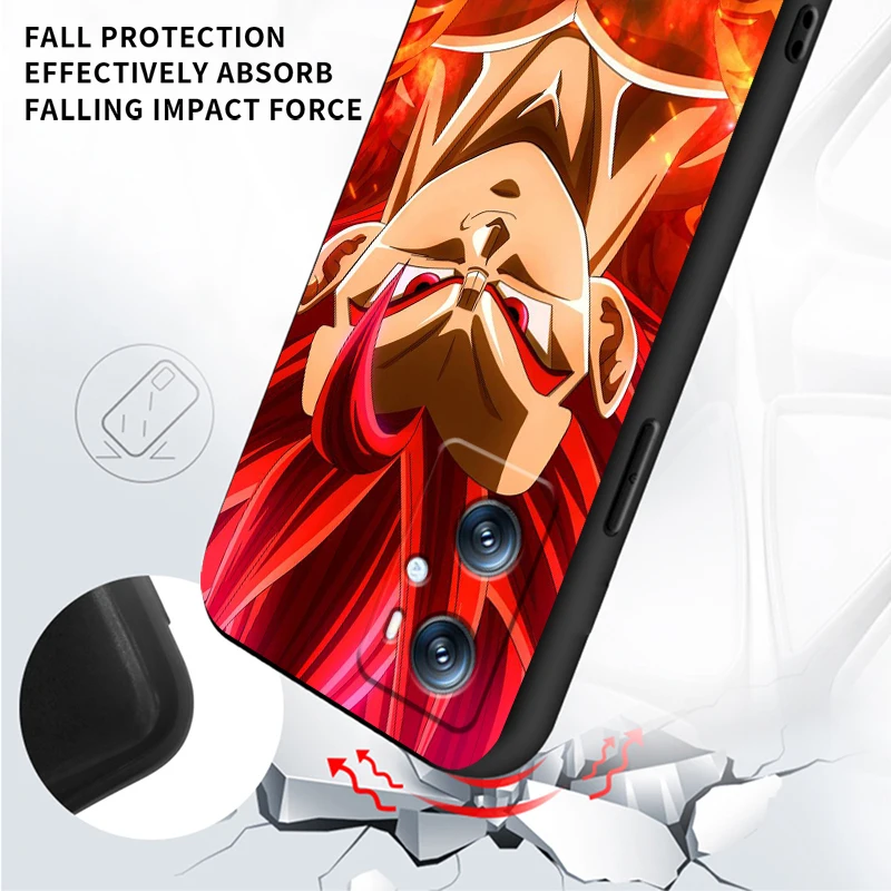 D-Dragon Ball Z Animation For OPPO Find X6 X5 X3 A54S A5 A94 A16 A53S A57 A74 A72 A98 A78 A96 A9 5G Black Cover Phone Case