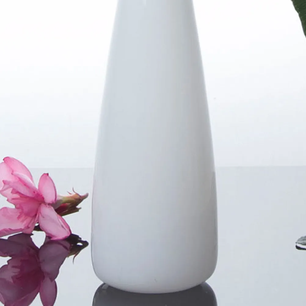1Pcs High Borosilicate Glass Vase Modern Sexy Curved Design Refined Home Hotel Decor Flower Water Plant Vase White Jade