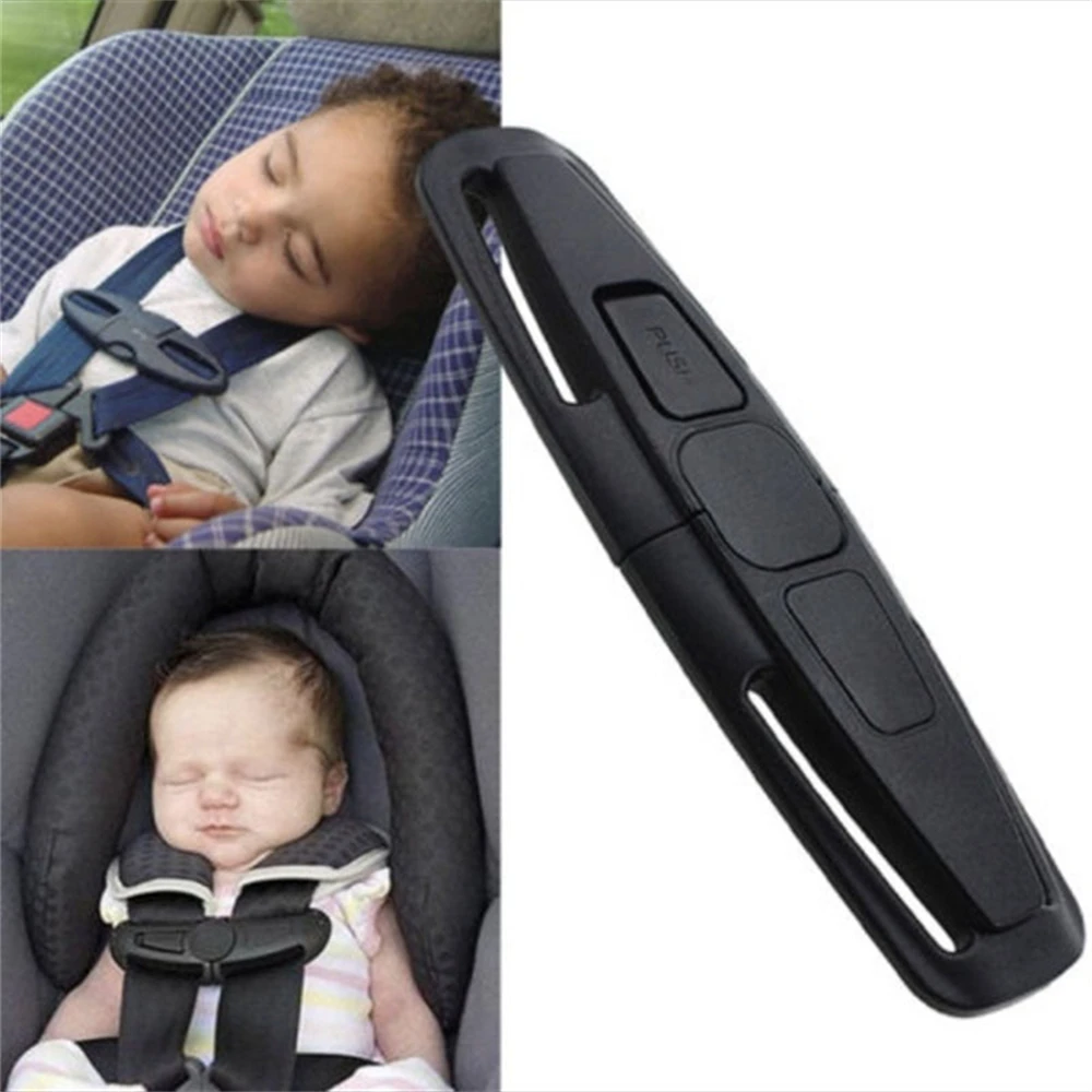 

​Durable Black Car Baby Safety Seat Strap Belt Harness Chest Child Clip Safe Buckle 1pc