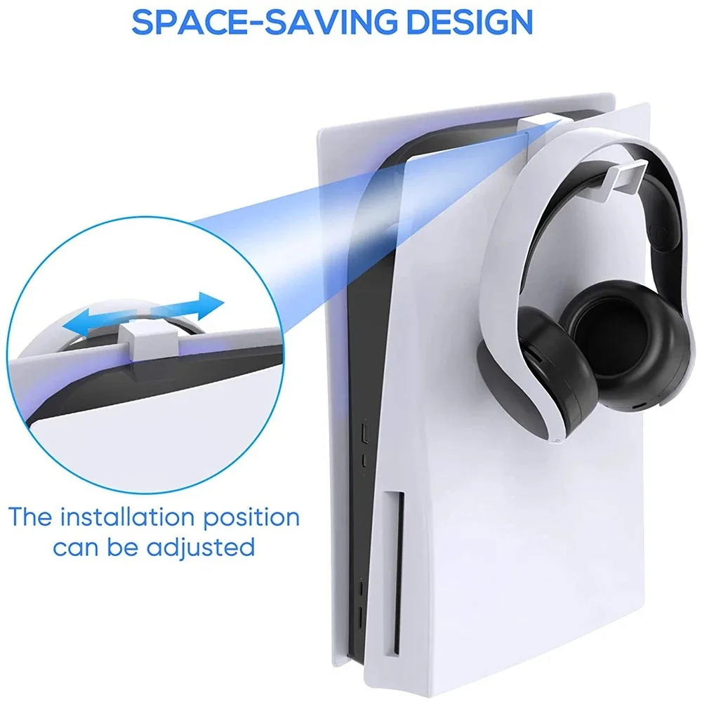 ملحقات PS5 حامل سماعة الرأس على الحائط حامل شماعات لوحدة التحكم PS5 سماعة الألعاب دعامة تعليق رف تخزين