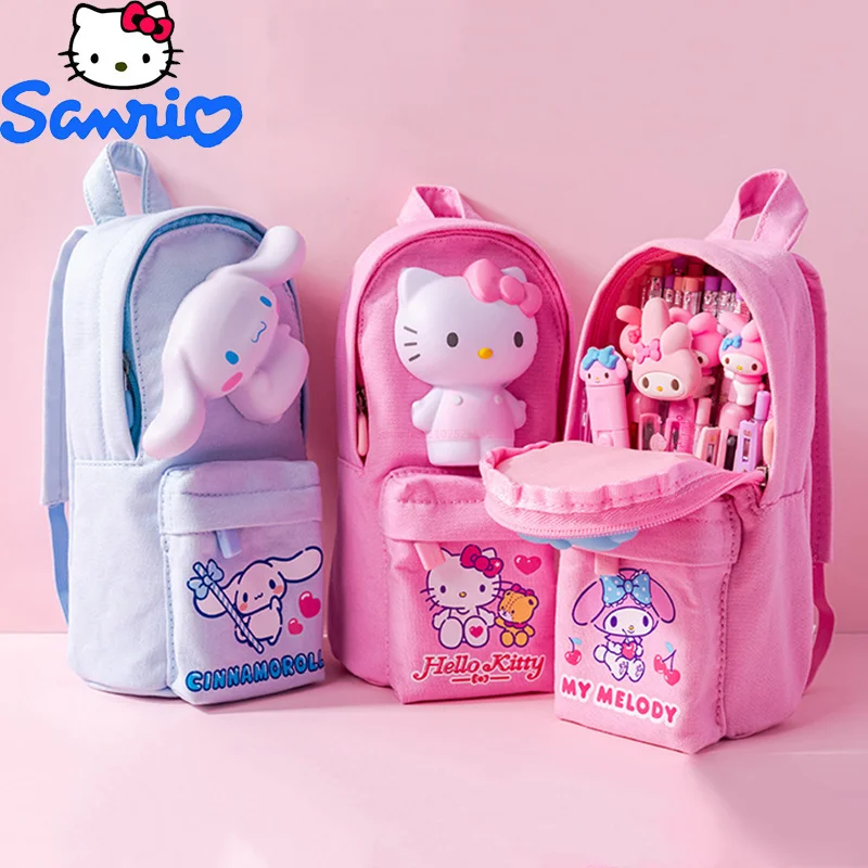 

Sanrio Decompression Pencil Cases Kawaii Hellokitty Cinnamoroll Melody Purin Dog Pencils Bag Pen Case School Supplies Stationery