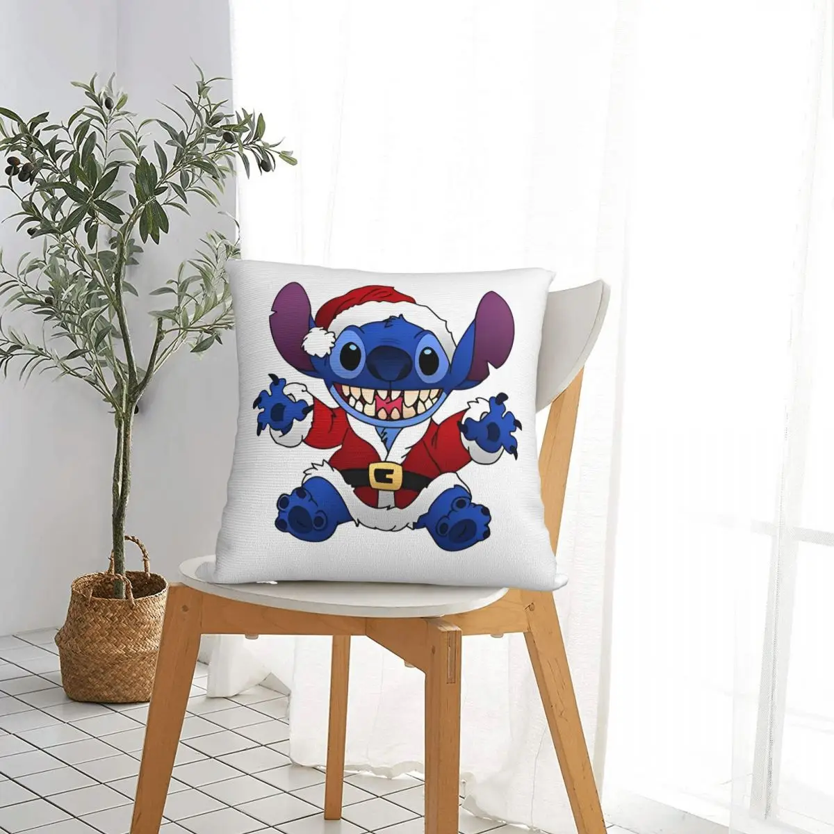 لطيف غرزة المخدة غطاء وسادة بوليستر هدية عيد ميلاد سعيد رمي كيس وسادة غطاء غرفة نوم مربع 45X45cm