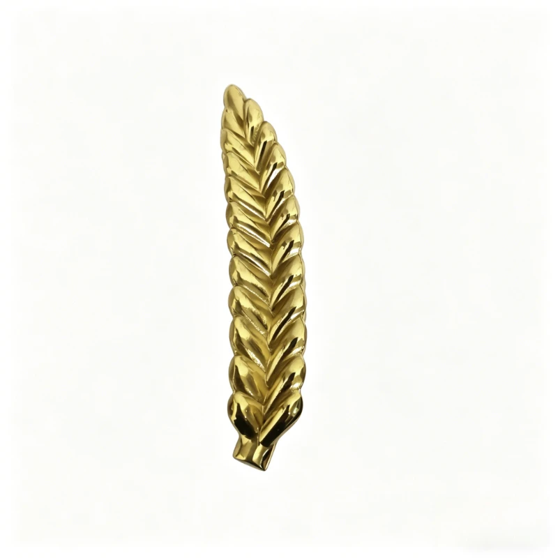 Luxury Brass Solid Handle Pure Copper Wheat Ear High-end Gold Wardrobe Dressing Table Drawer Cabinet Handle Furniture Handle