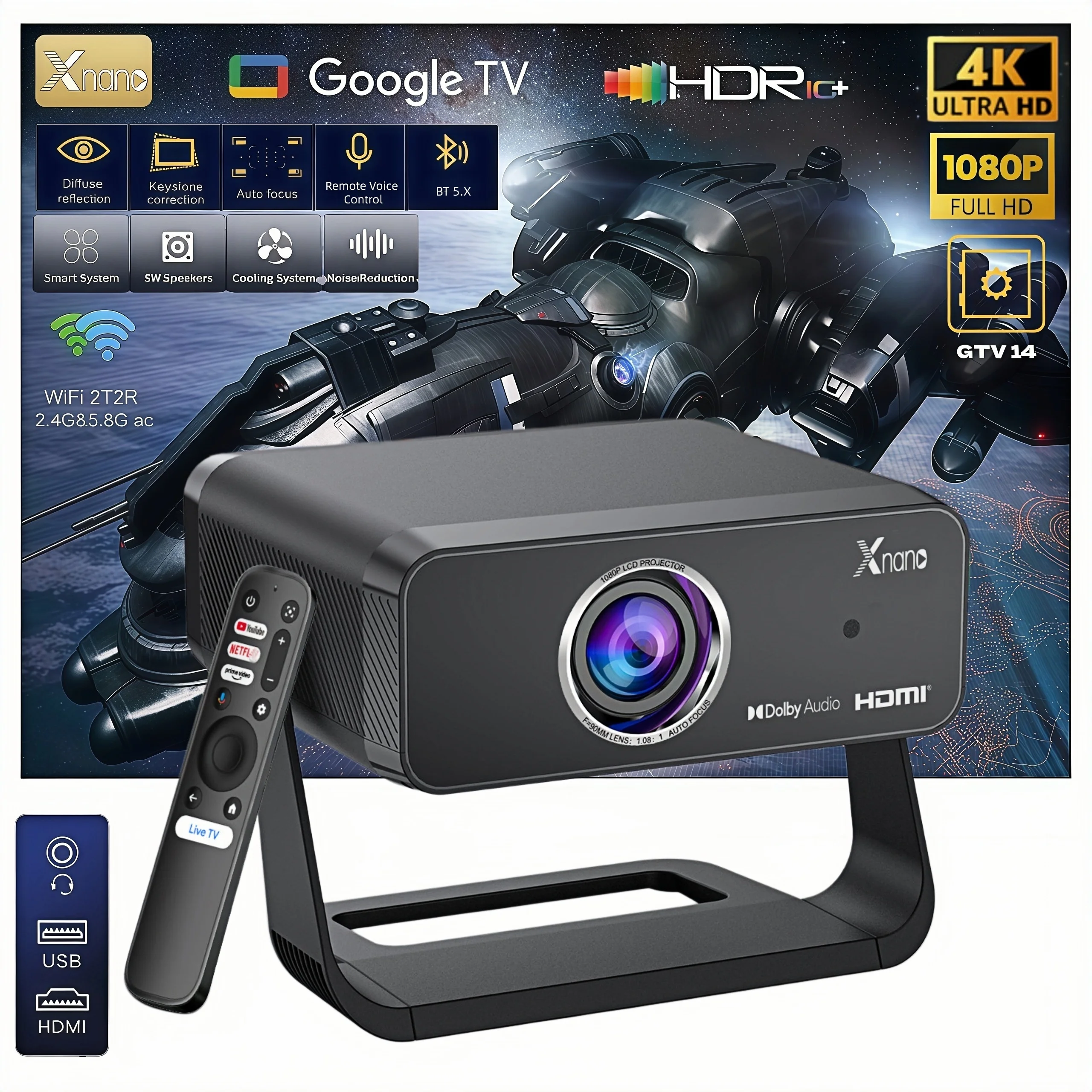 Home Cinema Entertainment - XNANO GT350 GTV 14 Projector 600