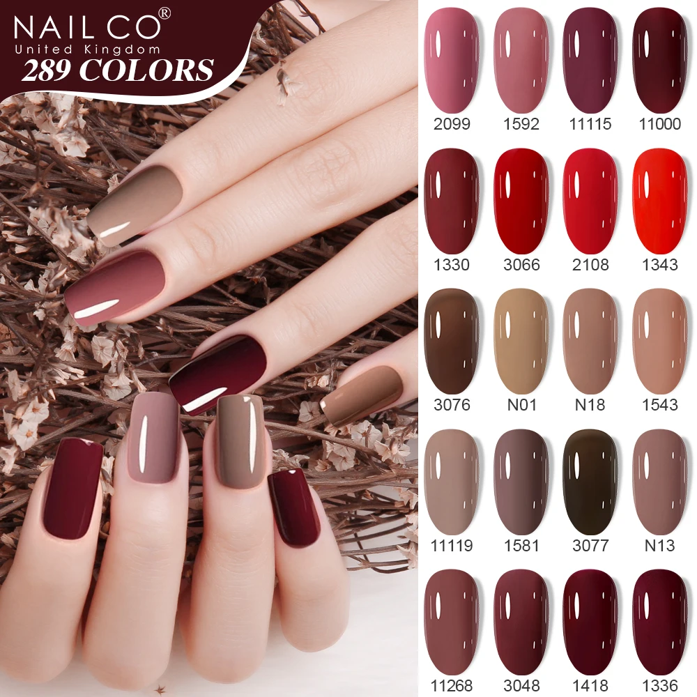 NAILCO 15ml Gel Smalto per unghie Gel colorato Soak Off UV LED Gel Unghie Art Tutto per manicure Design fai da te Vernici Base Gel Top Coat