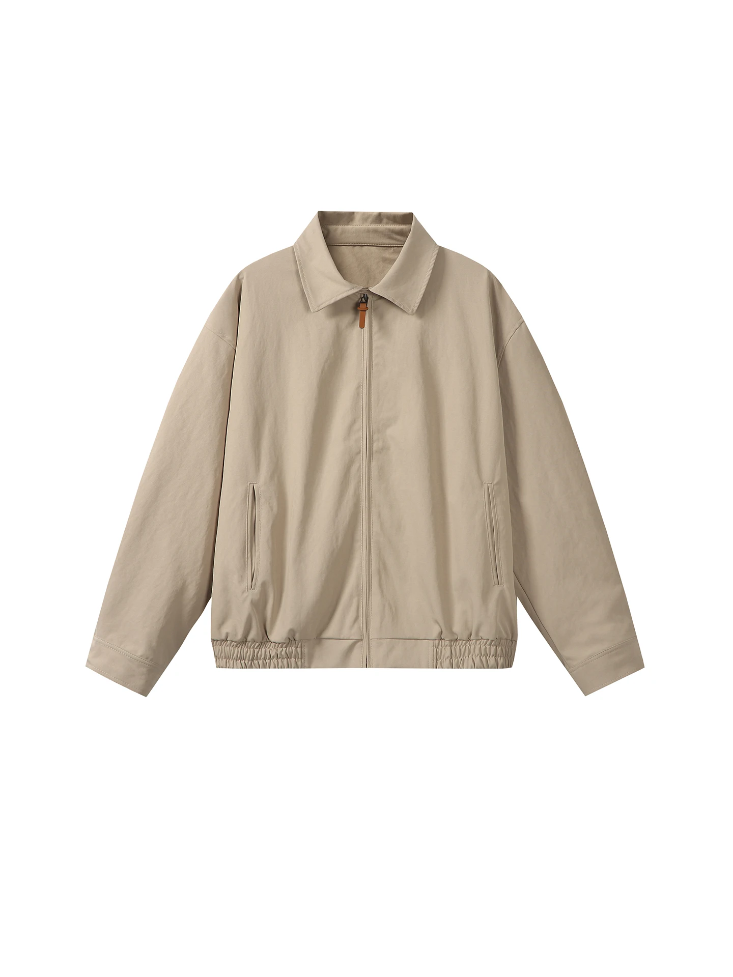 

American Retro Pure Color Simple Stand Collar Jaet Men's Spring New Casual Versatile Couple Sle Workwear Jaet