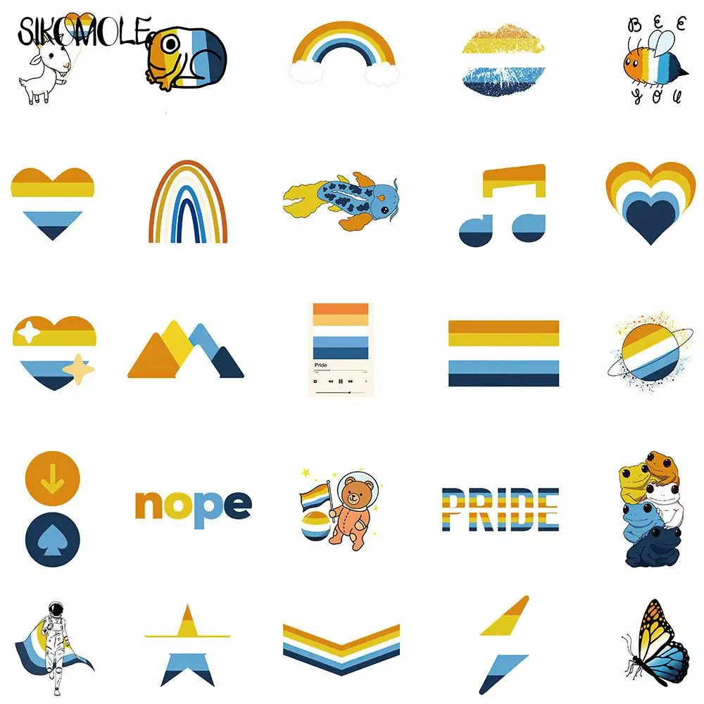 10/30/50PCS Cartoon Aroace Pride LGBTQ Stickers DIY Car Aesthetic Skateboard Laptop Motor Graffiti Sticker Decals Kid Toys F5