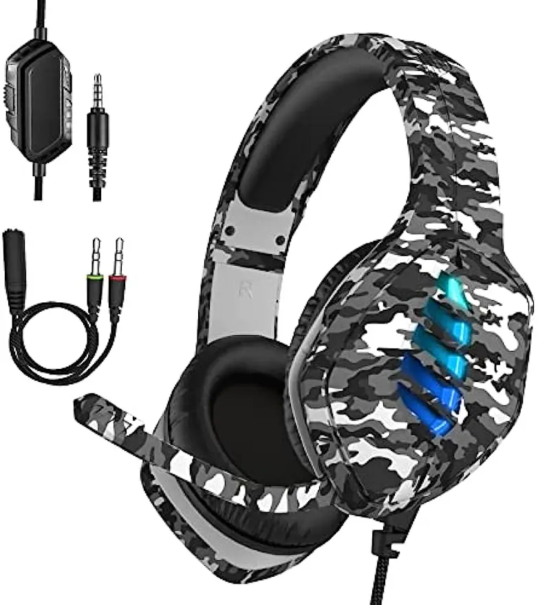 targeal Gaming Headset with Microphone for PC, PS4, PS5, Switch, Xbox One, Xbox X|S 3.5mm Gamer Headphone with Noise Canceling