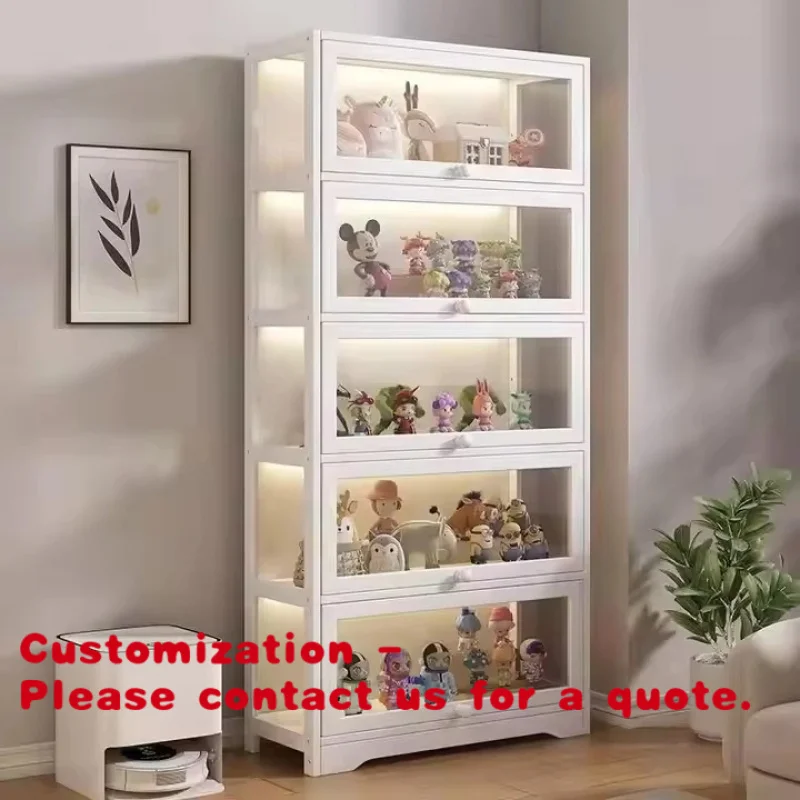 

Customize.Du's Modern Style Solid Wood Display Cabinet, Versatile Exhibition Cabinet Living Room and Bedroom