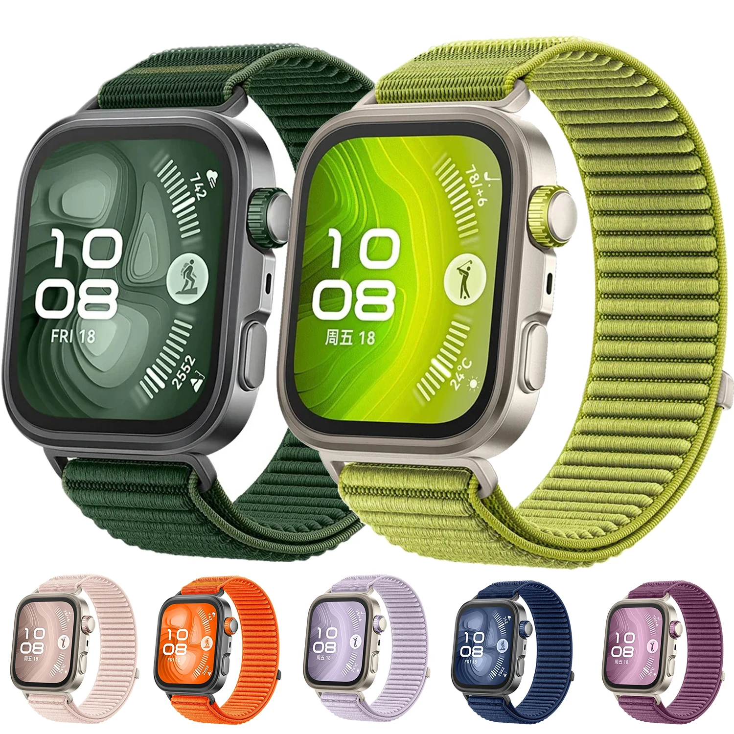 �y�Z�[�����zHuawei Watch Fit 4/3/4Pro�p�����i�C�������[�v�X�g���b�v�AHuawei Watch Fit 4/3�A�N�Z�T���[�p�̕ґg���ꂽ���K�ŒʋC���̂���o���h