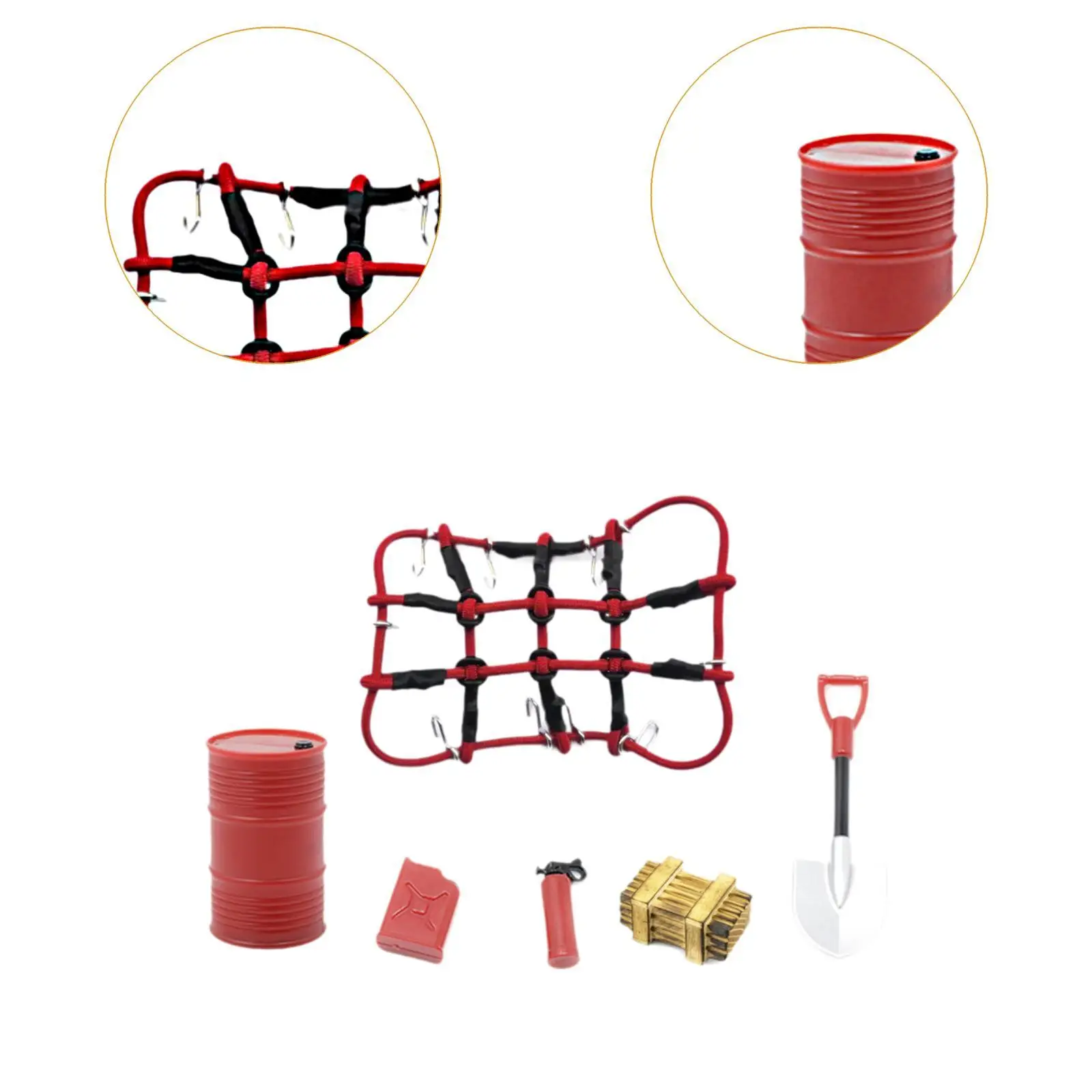 6x Accessorio professionale decorativo per rete portabagagli per decorazione tetto auto RC