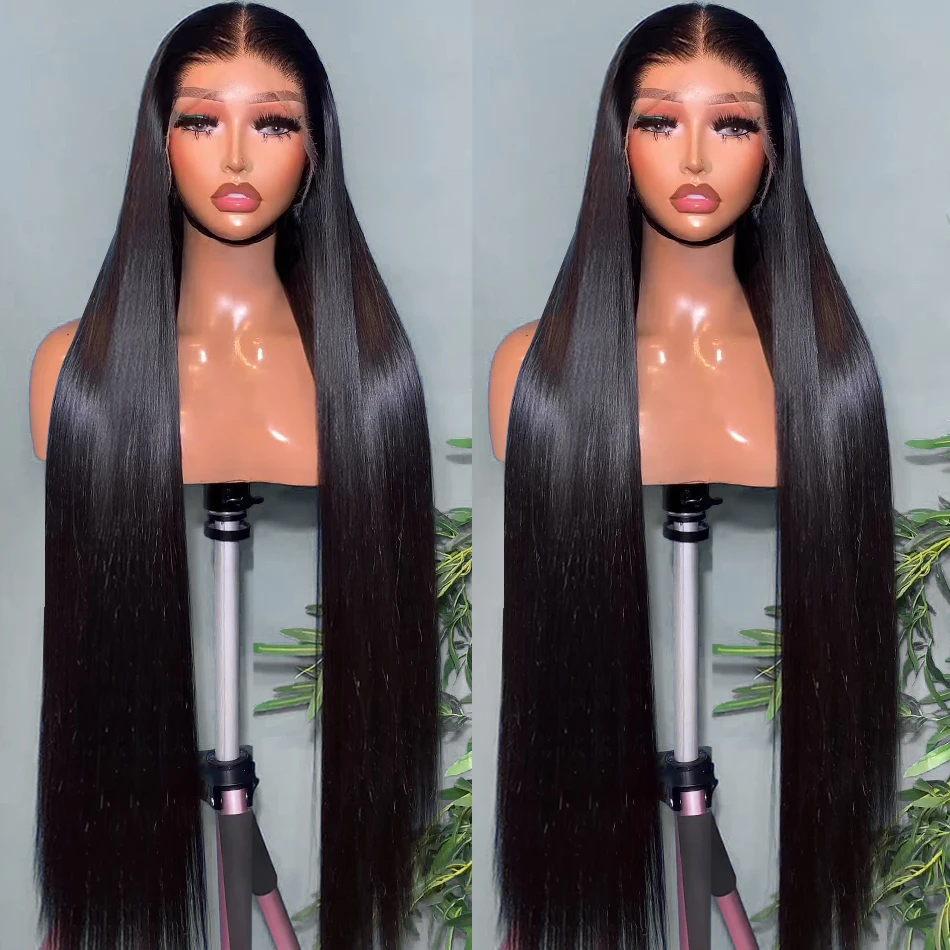 MELODIE 13x4 13x6 HD Transparent Lace Front Human Hair Wigs 30 Inch 5x5 Glueless Bone Straight Lace Frontal Wigs Ready to Wear