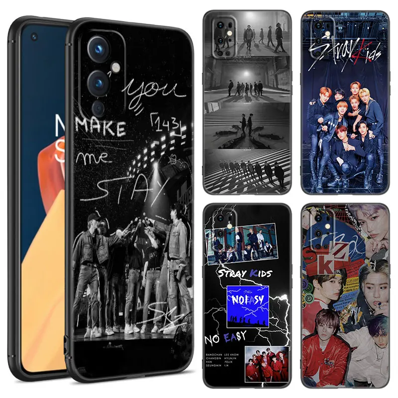 Kpop Stray Kids Black Silicone Phone Case For OnePlus 9R 10R 11R 12R ACE 2 Pro 2V 3V Nord CE 2 3 Lite 4 N10 N20 N30 SE 5G