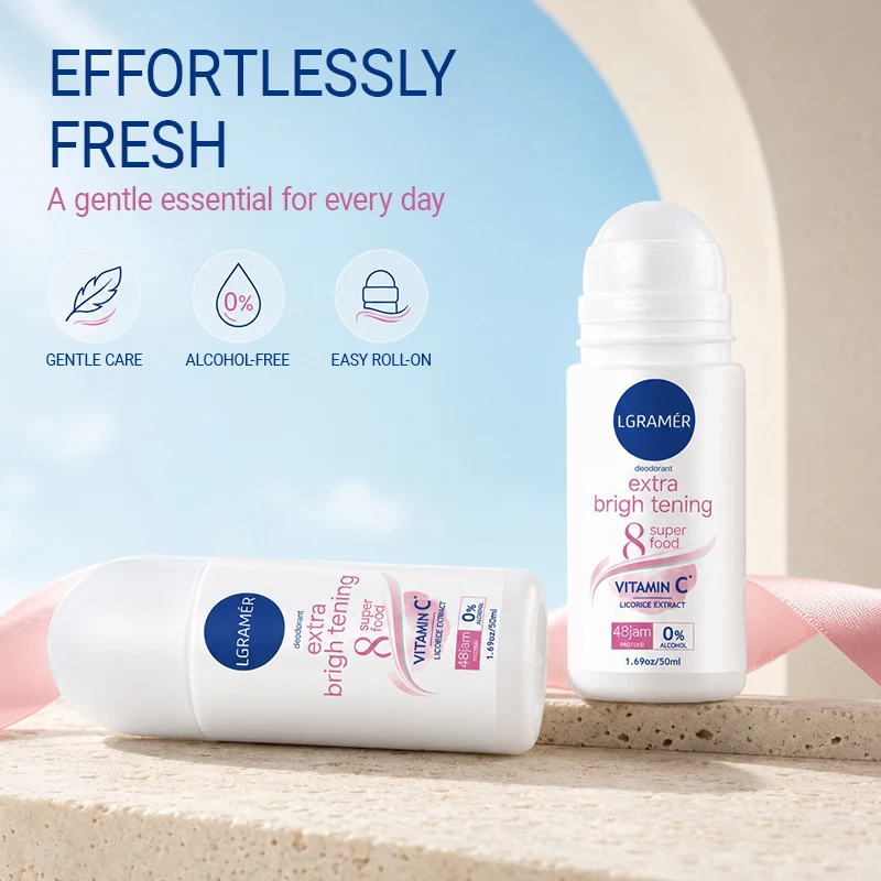 48H Underarm Roll‑on Deodorant Vitamin C Long Lasting Deodorant Brightening Fresh Odor Control Alcohol‑Free Gentle Underarm Care
