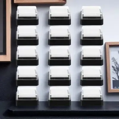 15Pcs DIY Ink Pad Smooth Long-Lasting Ink Transfer Square Pads for Scrapbooking Card Decoration Fingerprint Craft