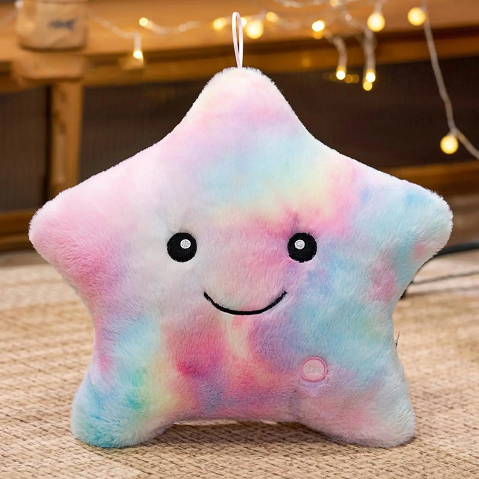 Peluche étoile décorative lumineuse pour canapé, jouet en peluche doux et coloré de 9 pouces pour enfants, chambre d'enfant, canapé de couchage