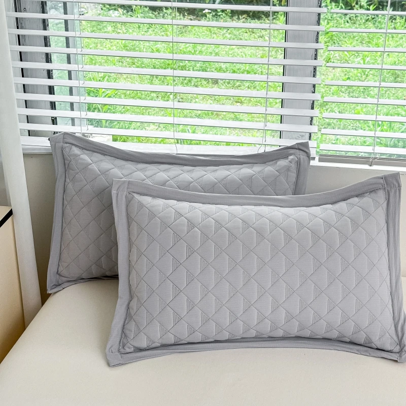Cool snow muscle cotton coral fleece solid color pillowcase pillow protective cover universal student dormitory
