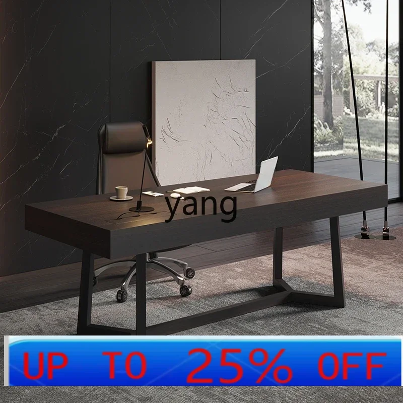 

LH light luxury modern all-solid wood home living room large long boss table