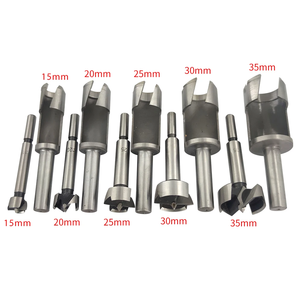 for 8/10/12/15/20/25/30/35mm Wood Plug Hole Cutter Cutting Drill Bits Log Tenon Dowel Cork Maker Tapered Woodworking Tools DIY