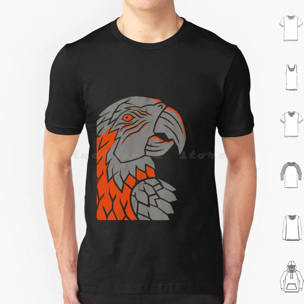 Mythic Parrot T Shirt Big Size 100% Cotton Parrot Grey Parrot Mythic Mythic Parrot Cool Parrot Orange Parrot Parrot Bird Exotic