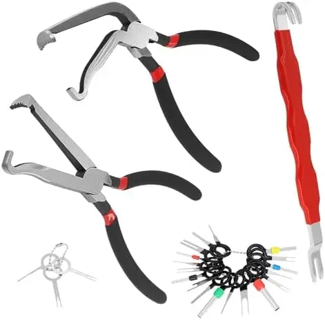 

Набор инструментов LitKiwi: 3 клещи-зажимы и 41 экстрактор штырьков для автомобильных электрических разъемов