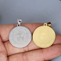 2Pcs/lot Apollo The God of Sun Pendant for Necklace Bracelets Jewelry Crafts Making Findings Handmade Stainless Steel Charm