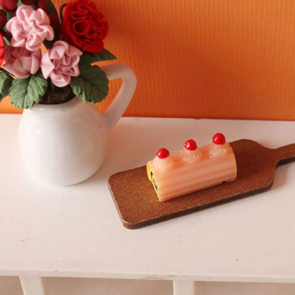 

5 Pcs Mini Chopping Board Small Refrigerator for Room Kids Fridge House Cutting Wooden Miniature Decor Toy Child