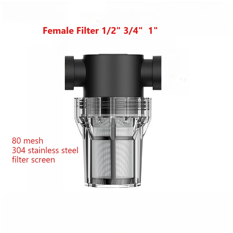 1/2'' 3/4'' 1'' Garden Watering Filter Plastic Irrigation System Impurity Prefilter Aquaculture Household Water Pipe Filter