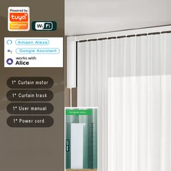 The Latest Generation Tuya WiFi Smart engine Motorized Curtain Rail Track Intelligent Curtain motor Support Alexa Google Alice