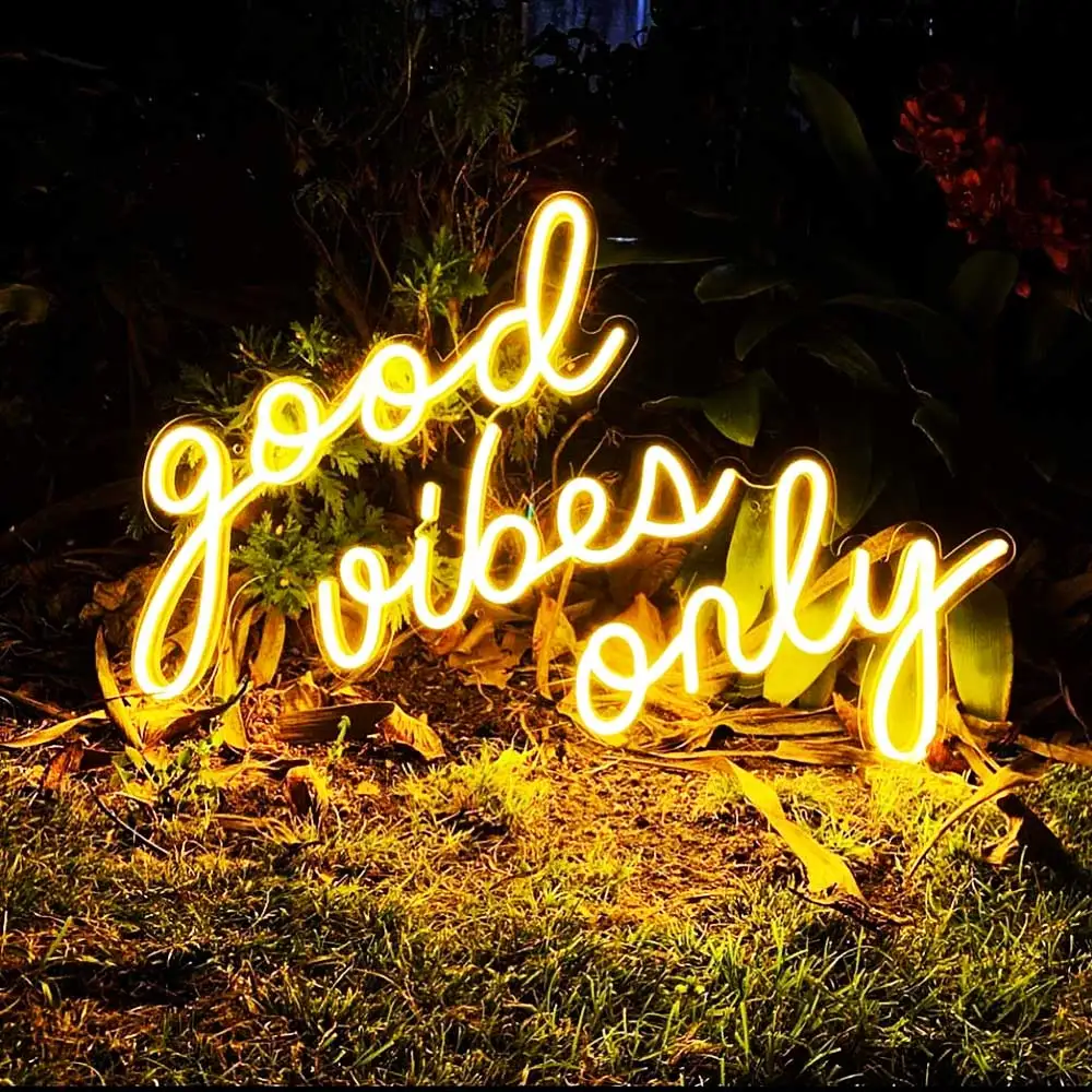 

Life Neon Sign Letter Acrylic Week Party Wedding Wall Decor Flex Illuminate Light Good Vibes Only Custom Led Neon Sign