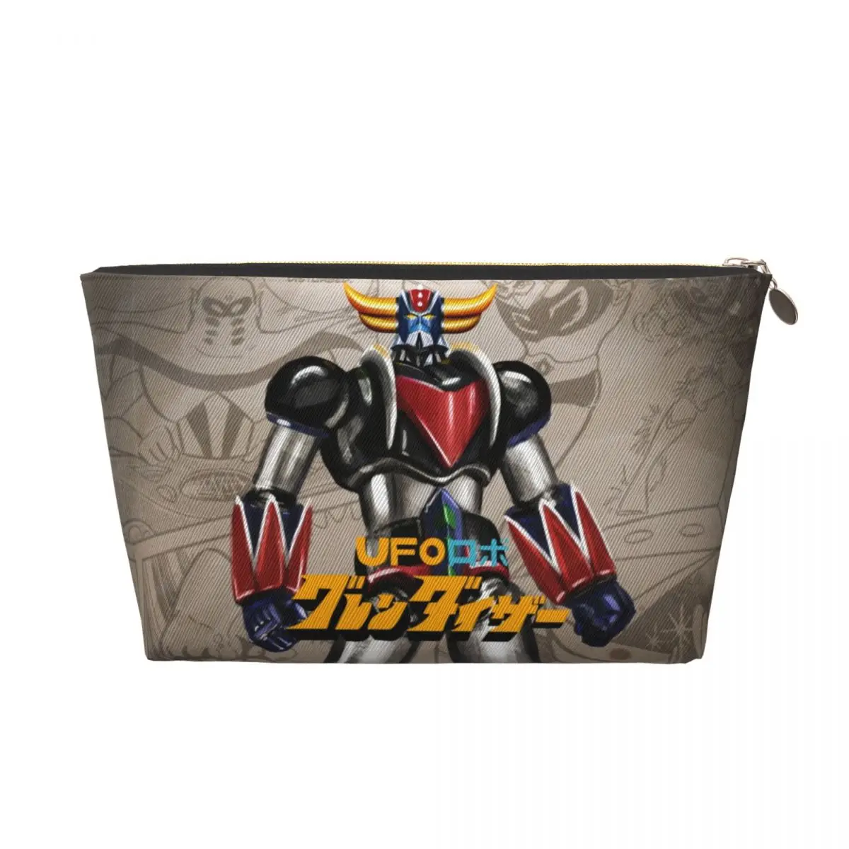 Custom Travel Grendizer Anime Toiletry Bag Portable UFO Robot Goldorak Cosmetic Makeup Organizer Beauty Storage Dopp Kit Case