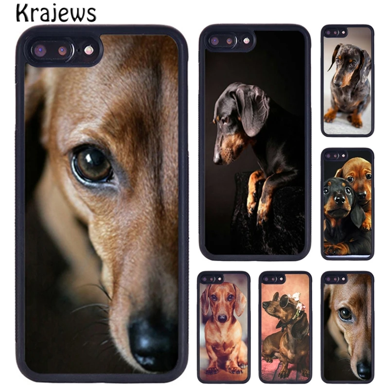 Krajews Teckel Dackel Dachshund Dog Phone Case For iPhone 16 15 14 XR XS 11 12 mini 13 Pro MAX Plus cover coque