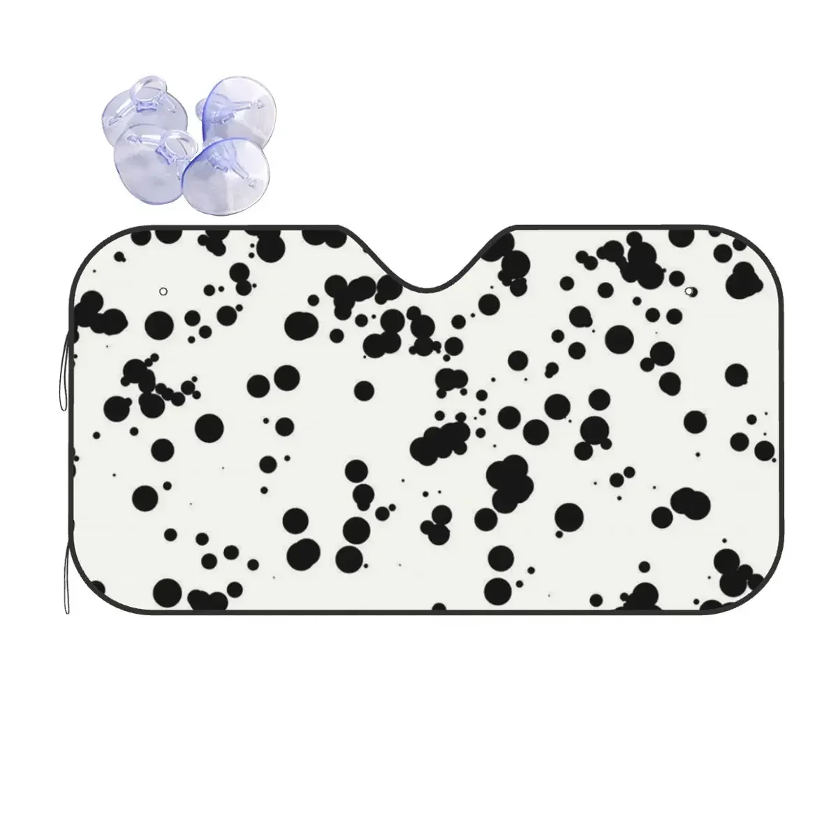 

Dalmatian Dog Plaid Windshield Sunshade Animal Cartoon Collage Universal Car Front Windshield 70x130cm Sun Visor UV Protector