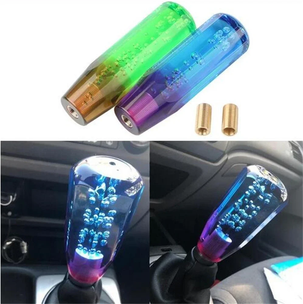 15cm Car AT MT Crystal Blue Green Resin Gear Shift Knob Bubble Auto Manual Stick Gear Shifter Stick Gear Shift Knobs