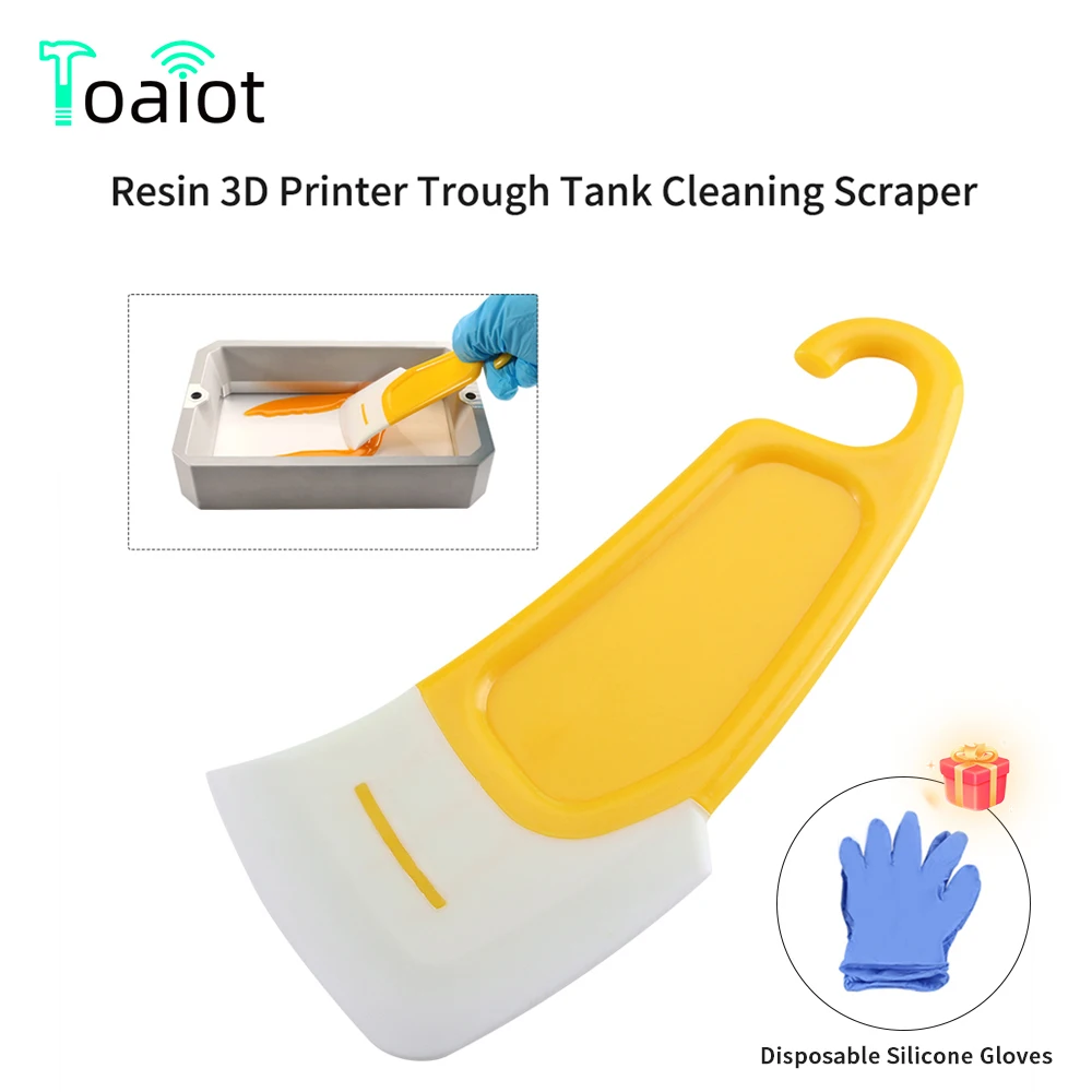 

Resin Trough Tank Cleaning Scraper Light Curing for Anycubi Photon Elego MARS LCD DLP SLA 3D Printer Part Clean Tools with Glove