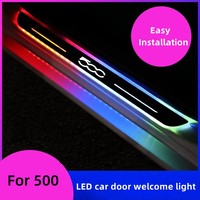 Car Multicolor door Light LED Welcome Pedal Lamp For Fiat 500 500C 500X 500L Panda TIPO Punto Abarth Auto Pedal Threshold Light